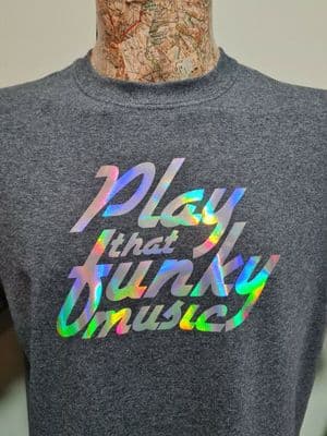 Play that Funky Music DJ T-Shirt Mens Unisex 70s soul funk disco DJ tee shirt retro