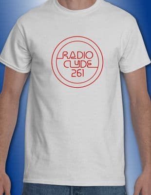 Radio Clyde 261 T Shirt ILR Glasgow Station 1970s retro iconic tee Frank Zappa