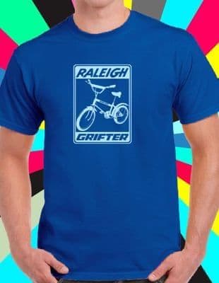 Raleigh Grifter 80s Bike powder blue T Tee Shirt various colours