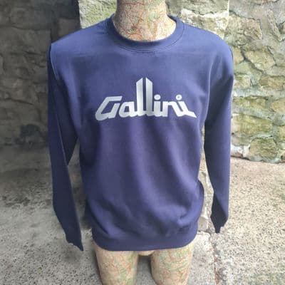 REPRODUCTION Gallini 1980s inspired navy sweatshirt vintage 80s style