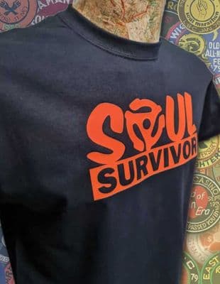 Soul Survivor 45 RPM Adaptor T Shirt Northern Black and White
