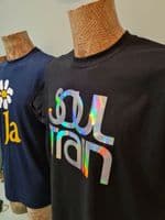 Soul Train holographic tee t shirt retro legendary disco funk show USA 70s