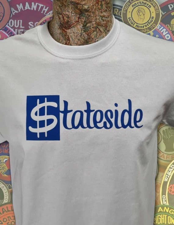 Stateside Records Northern Soul Music tee t shirt retro motown state side Wigan Blackpool