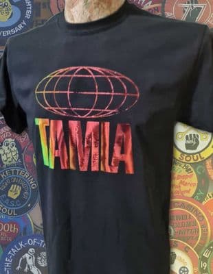 Tamla Motown tee t shirt retro legendary Northern soul iridescent logo design