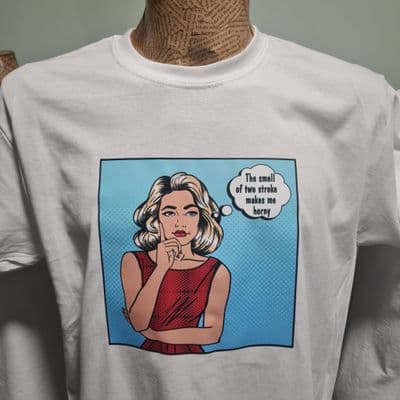 The Smell of Two Stroke Makes Me Horny t shirt various colours