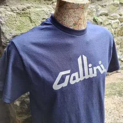 UNOFFICIAL REPRODUCTION Gallini 1980s inspired navy T shirt vintage 80s style