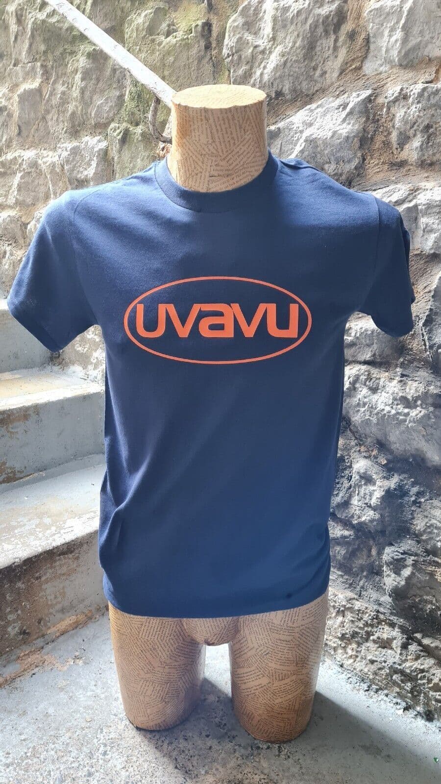 UVAVU navy tee t shirt ERANU Vic Reeves Bob Mortimer Shooting Stars TV 90s