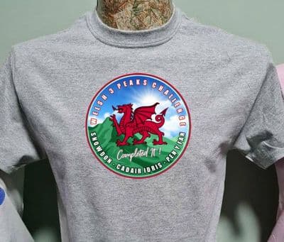 Welsh 3 Three Peaks Challenge Completed It T Shirt various colours WALES