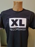 XL Recordings Black or White tee t shirt retro music Dance House Rave Techno Records