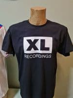 XL Recordings Black or White tee t shirt retro music Dance House Rave Techno Records