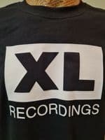 XL Recordings Black or White tee t shirt retro music Dance House Rave Techno Records