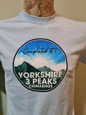 Yorkshire 3 Three Peaks Challenge Completed It T Shirt various colours