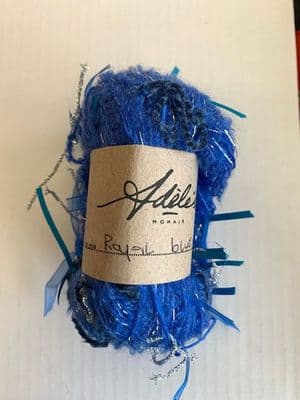 Adele's mohair ribbon balls - Royal blue