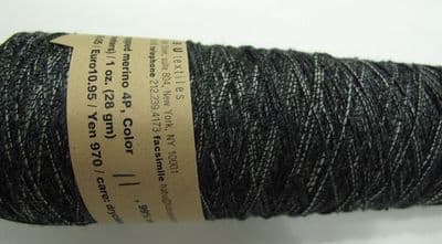 Habu textiles Silk wrapped merino N80 - Black