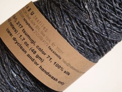 Habu textiles tsumugi - Denim blue