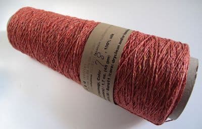 Habu textiles tsumugi - Light coral