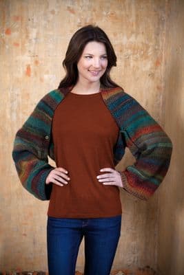 Katia Azteca multi-way shrug