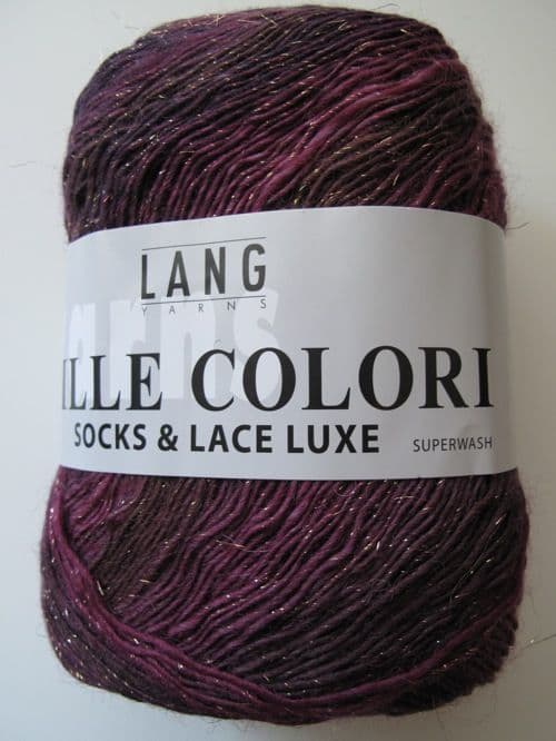 Lang Mille Colori Socks & Lace Luxe - Burgundy to black