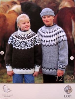 Lopi pattern for young girls and young mans sweaters