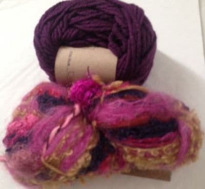 Magicball cowl - Moroccan with dark berry