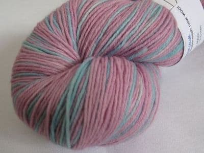 Soft pink and pale blue