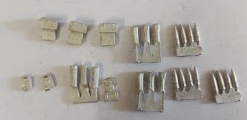 ACS3 German 150mm shells, boxes & wicker tubes