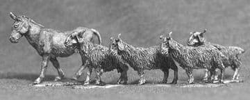 AN01 GOATS AND DONKEY