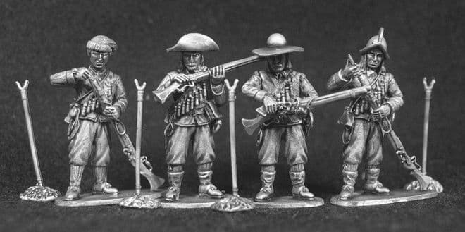 ECW16 Musketeers loading with musket rests.