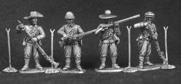 ECW17 Musketeers loading with musket rests.