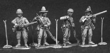 ECW19 Musketeers loading with musket rests.