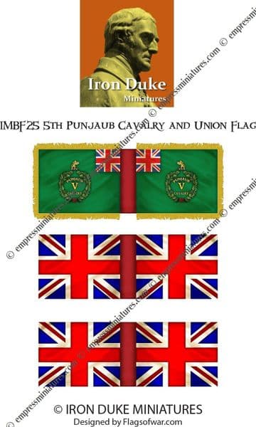 IMBF25 5TH PUNJAUB CAVALRY & UNION FLAGS