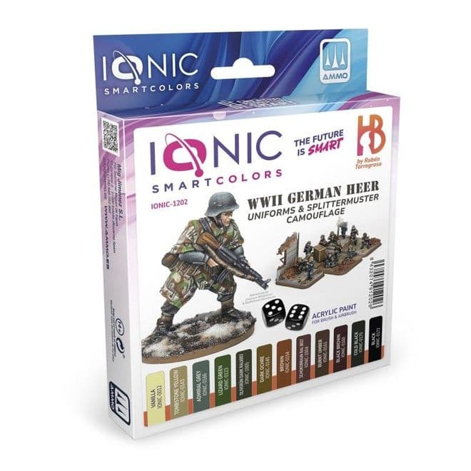 IONIC-1202 WW2 GERMAN HEER SPLITTERMUSTER CAMMO PAINT SET.