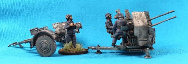 KA31 luftwaffe Crew and quad flak 38 Flakvierling.