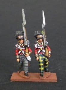 NB22- Highlanders flank company marching with trou