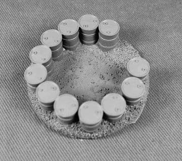 Oil Barrel Barricade