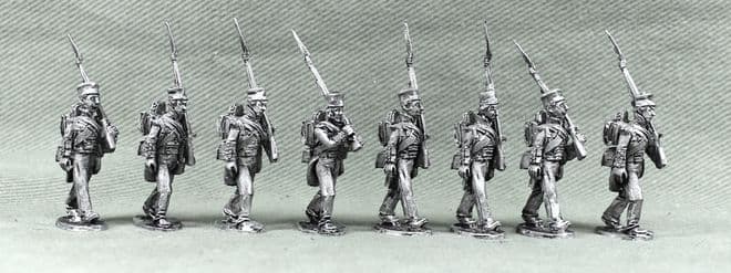 OR34 British Line Infantry, on the march, centre company coatees,