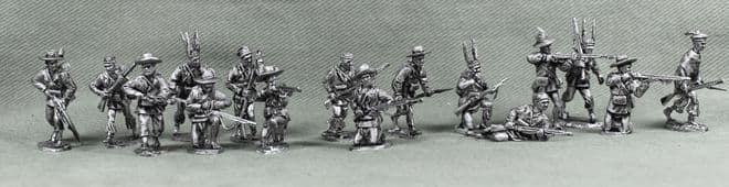 OR38 NATAL NATIVE CONTINGENT  (MFENGU) SKIRMISHERS (16 FIGS)