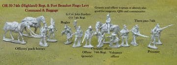 OR39 74th Regt. & Fort Beaufort Fingo Levy, Comd & Baggage.