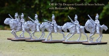 OR40 7th Dragoon Guards in brass helmets.