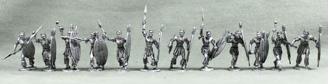 OR56 Zulu or Matabele Warriors,  Married. Pack 5.