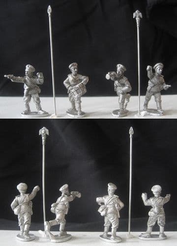 RJ-R05 standard bearers, bugler and drummer