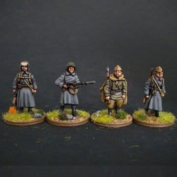 RKKA-1 Soviet Squad Walking in Winter Uniform