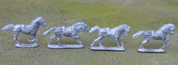 THEM 20 Set of 4 EIC Irregular Cavalry Horses, Galloping,