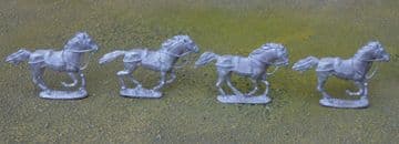 THEM19 Set of 4 EIC Irregular Cavalry Horses, Galloping