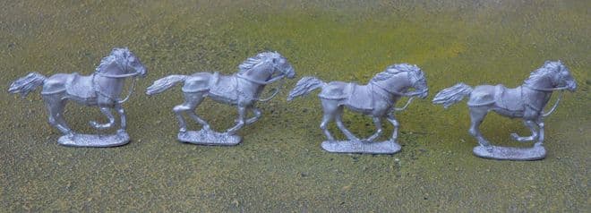THEM19 Set of 4 EIC Irregular Cavalry Horses, Galloping