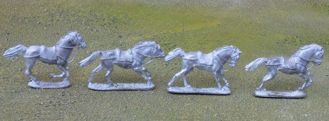 THEM20 Set of 4 EIC Irregular Cavalry Horses, Galloping,