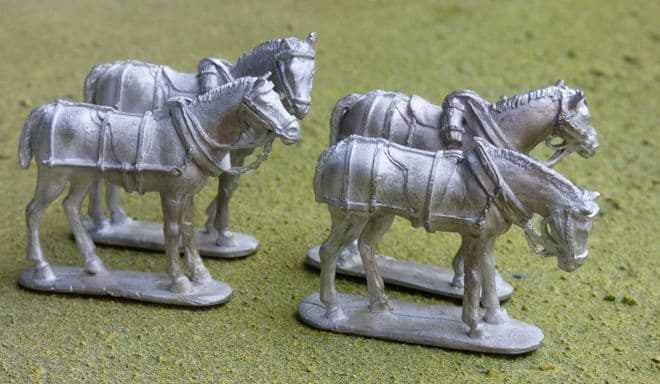 THEM7 Draught Horses, in harness