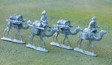 THEM9  camel riders, 4 camels, baggage loads etc