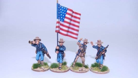 US1SA Federal Infantry command group advancing