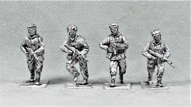 VDV11 Soviet Paratroopers advancing. Jump helmets.